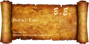 Burai Ede névjegykártya